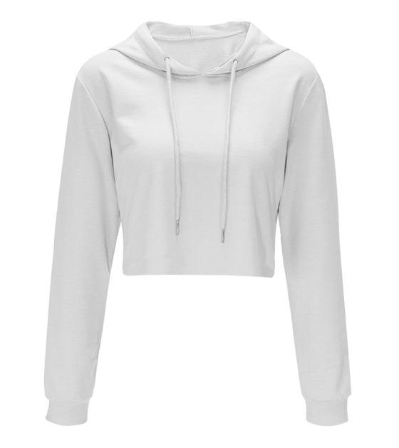 3D 女士短款露脐卫衣 （A0003） - 空气层-220g/S